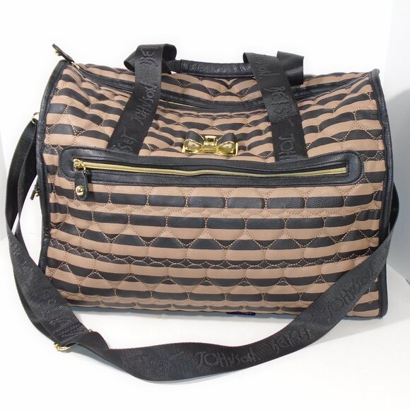 Betsey Johnson Handbags - Betsey Johnson Quilted Hearts Travel Weekender Bag